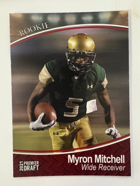 2021 Sage Football Card- Myron Mitchell