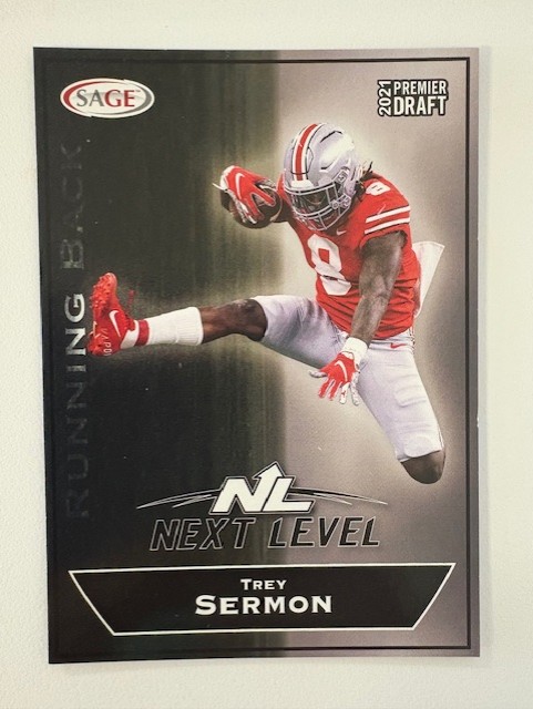  Sage Next Level Football Card: Trey Sermon