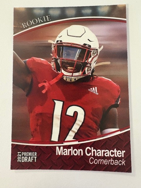 2021 sage football card- Marlon Character