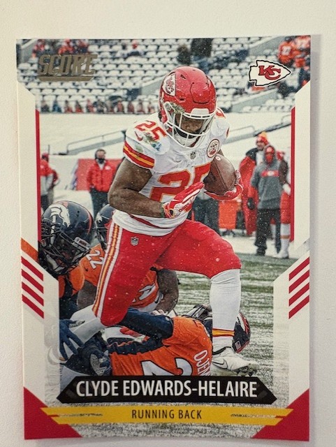 2021 Panini SCORE Football Card: Clyde Edwards-Hel