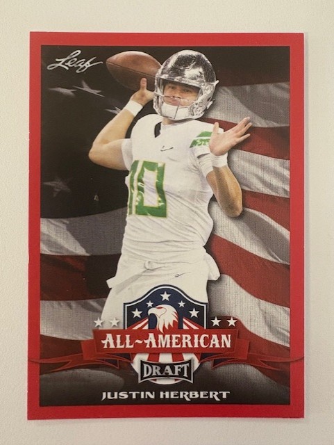 Leaf All American Draft Card- Justin Herbert