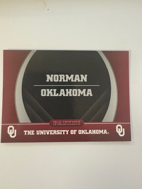 Panini Card- The University of Oklahoma "Norman Ok