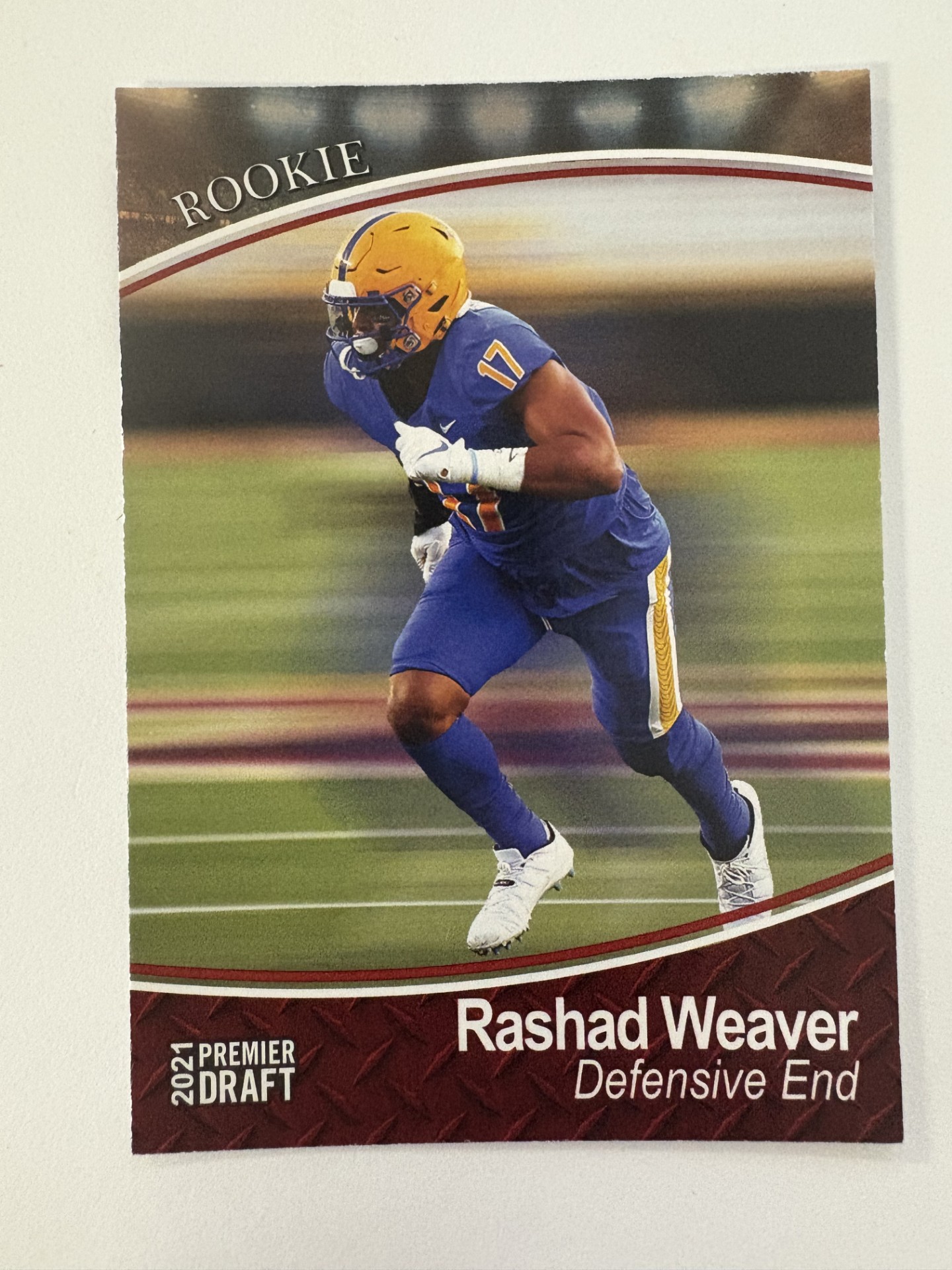 2021 Sage Football Card- Rashad Weaver