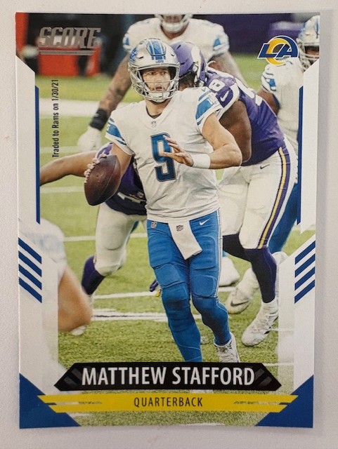 Panini SCORE Football Card: Matthew Stafford #130