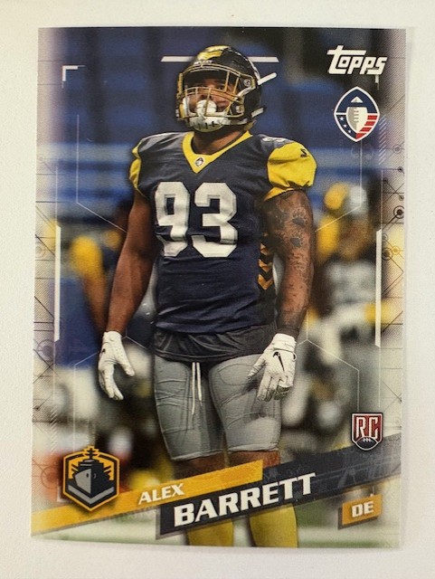 Topps Football Card- Alex Barrett