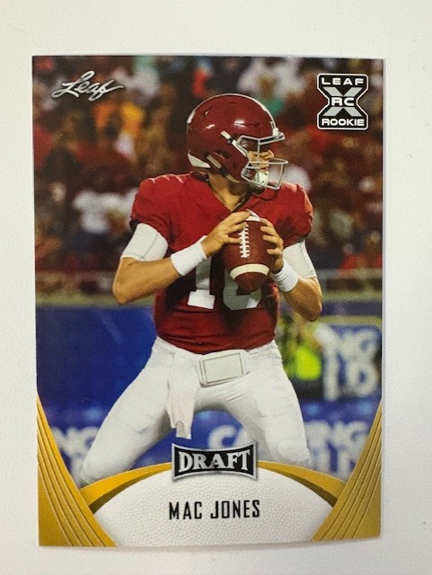 Leaf Draft Card: Mac Jones (Gold Version)